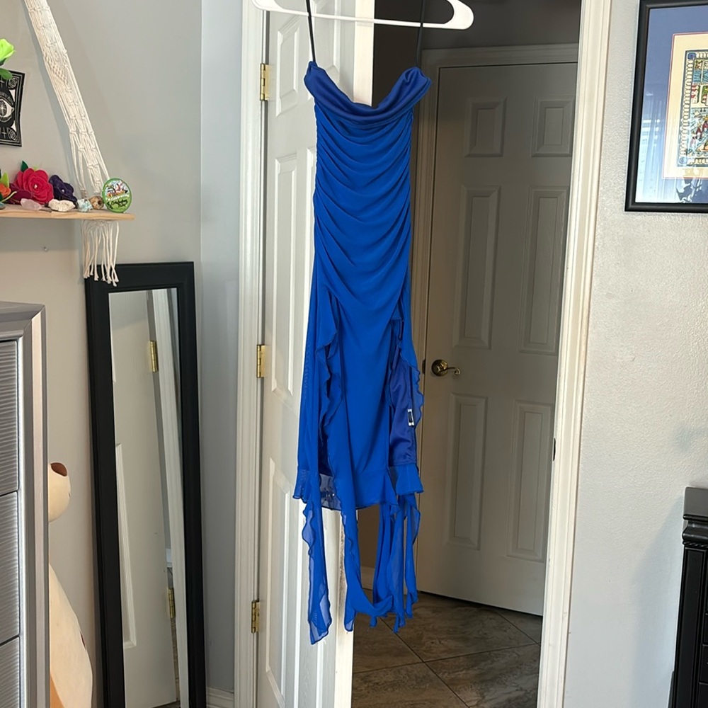Royal blue trendy dress